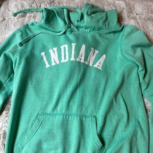 Mint Green Indiana Cotton Hoodie Sweatshirt Size Medium Large Redshirt Brand